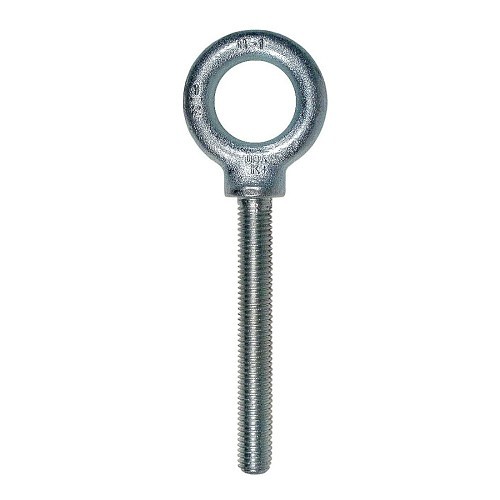 KEN FORGING K2007-4 Eyebolt, Plain Pattern, Measurement System: Imperial, 5/8-11, Carbon Steel, Zinc Plated